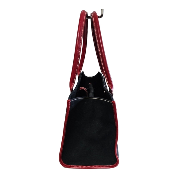 KATE SPADE Women's Satchel Box Bag Black w Red Leather - Picture 7 of 10